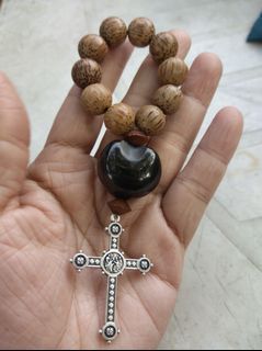 Made in Vatican Rome agarwood finger pocket rosary