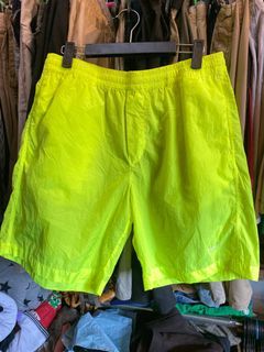 msgm neon acid green board shorts