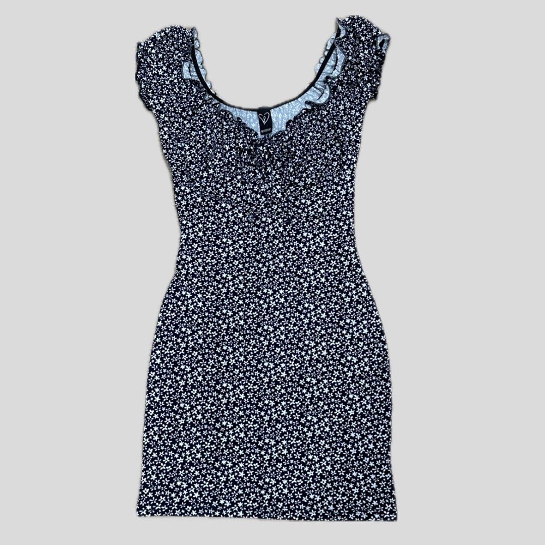 blue knot dress Tea Time Milkmaid Mini Dress – The Style Guide TT main image 1
