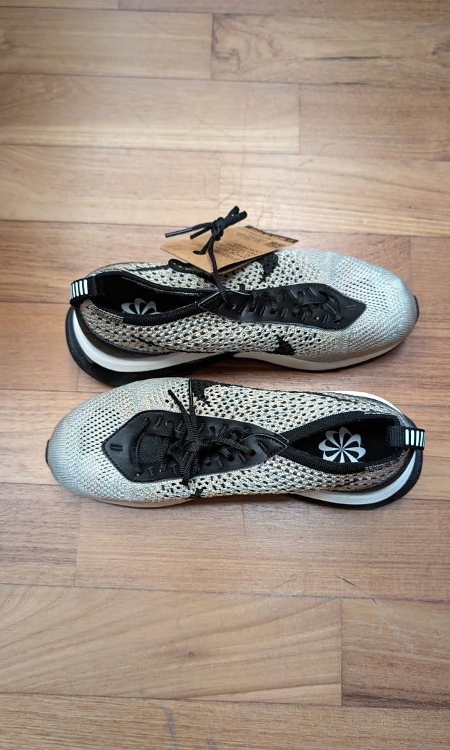 Nike Air Max Flyknit Racer UK 4.5 Women Sesame Black Ocean