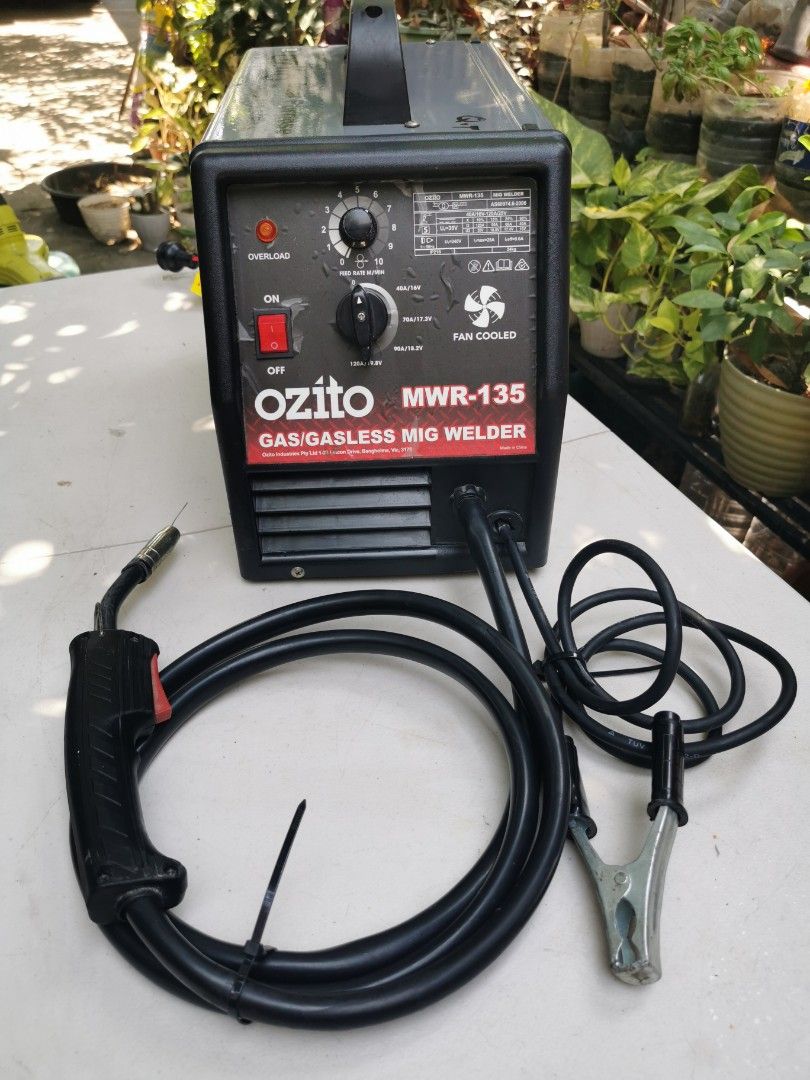 ozito mig welding machine (Category: Construction Tools & Equipment) located in Malolos. Submitted by axe23 (Listing ID 1299437951, Image 1). Description: ozito 135 amp gas or gasless mig welding machine stainless, aluminum and carbon steel ready branded unit same component ni cigweld 135amp mig. Australian surplus Australian standard and quality actual photo posted item tested and working properly.