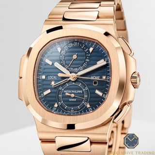 Patek Philippe Nautilus Travel Time Stainless Steel Blue Dial 40MM 5990/1R