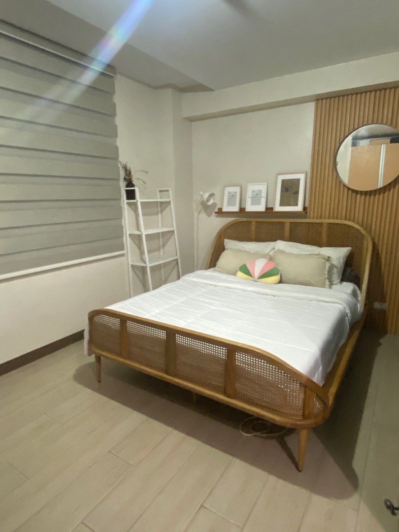 Philux Stockholm in Ash Queensized bed frame (Category: Bed Frames & Mattresses) located in Makati City. Submitted by _wardrobecleanse (Listing ID 1290319040, Image 1). Description: Original price: STOCKHOLM Queen Bed (60 x 78 in Mattress size) 171 x 216.6 x 105.5 Hcm in Ash @ 109,300.00 Slightly negotiable. RFS - moving out .