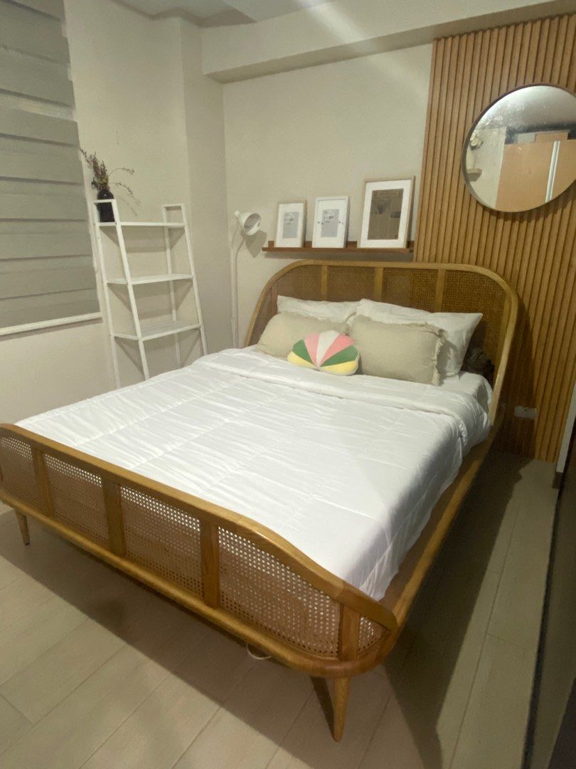 Philux Stockholm in Ash Queensized bed frame (Category: Bed Frames & Mattresses) located in Makati City. Submitted by _wardrobecleanse (Listing ID 1290319040, Image 2). Description: Original price: STOCKHOLM Queen Bed (60 x 78 in Mattress size) 171 x 216.6 x 105.5 Hcm in Ash @ 109,300.00 Slightly negotiable. RFS - moving out .