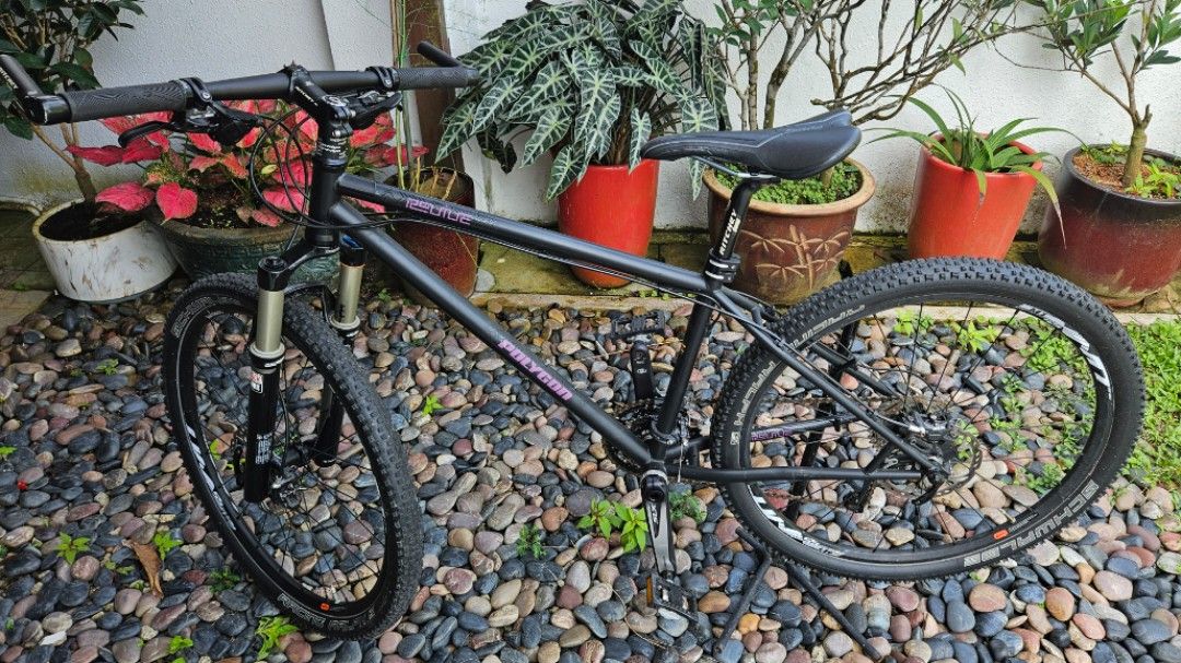 POLYGON COZMIC REVIVE MTB with Performance Components Topeak Bike Cover and Bike Stand Sports Equipment Bicycles Parts Bicycles on Carousell