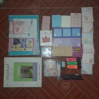 Quitting/Decluttering Sale Take All Stationery Notebooks Memo Pads Sticky Notes Stickers Highlighters Sketchpad