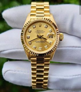 Rolex Full 18ct Solid Yellow Gold Presidential Ladies Datejust 26mm Ref. 69178