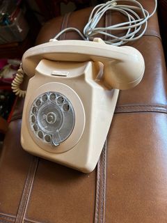 Rotary vintage telephone rare color Beige