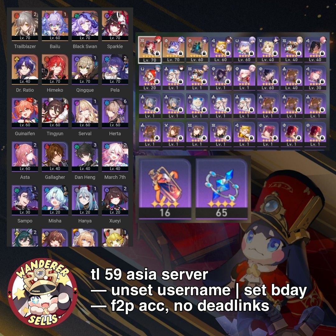 RUSH SALE HSR HONKAI STAR RAIL ACC ACCOUNT FOR SALE, Video Gaming ...