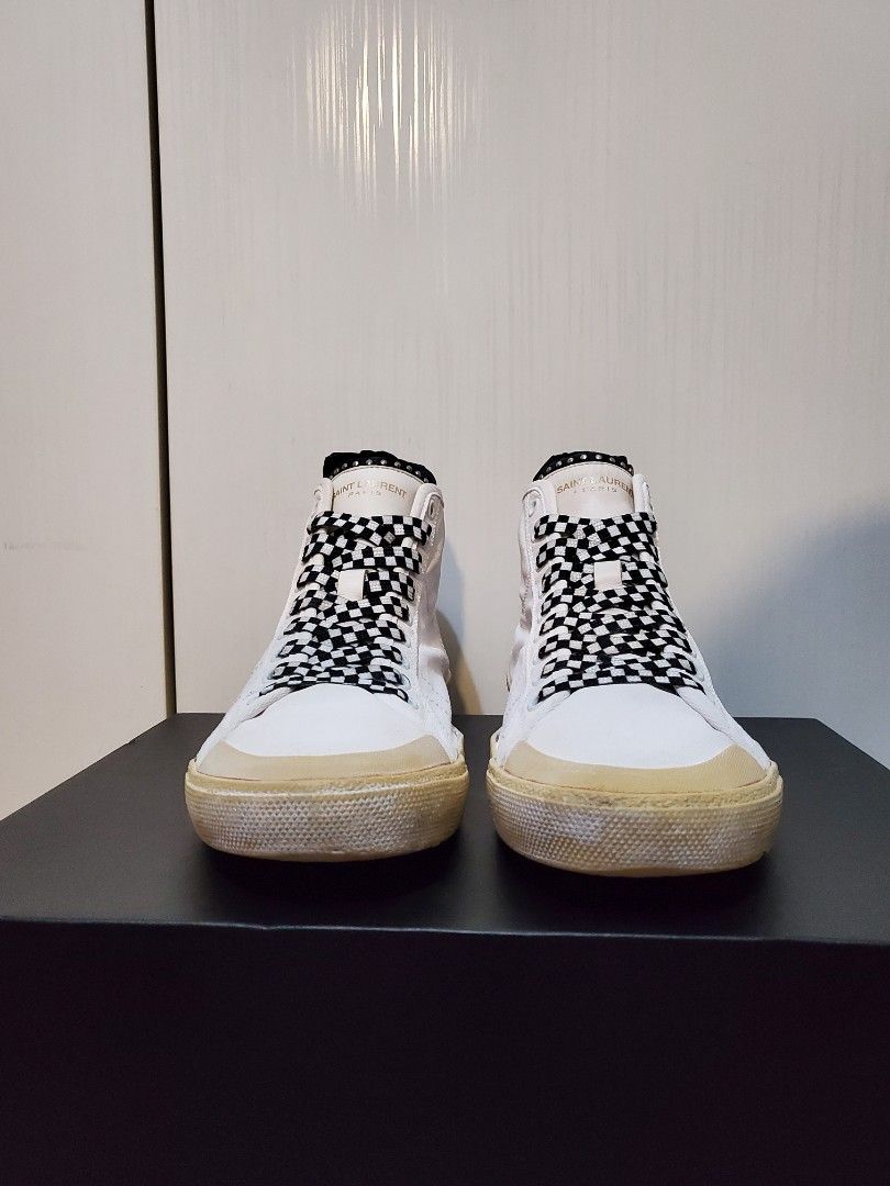 Saint Laurent Surf Sound Studded Sneakers High Tops shoes YSL Hedi Slimane