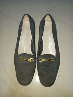 Salvatorre Ferragamo Boutique Black Suede Women's Loafers