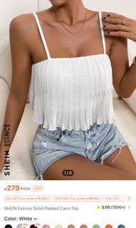 Shein Solid Pleated Cami Top