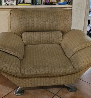 Single Seater Textured Fabric Sofa