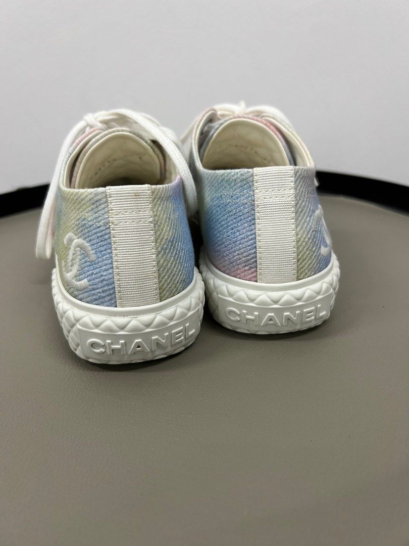 Size 35 Chanel Pastel CC Sneakers Luxury Sneakers Footwear on Carousell