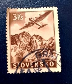 Slovakia 1939 - Airmail - Airplanes over Mountain Landscapes 1v. (used)