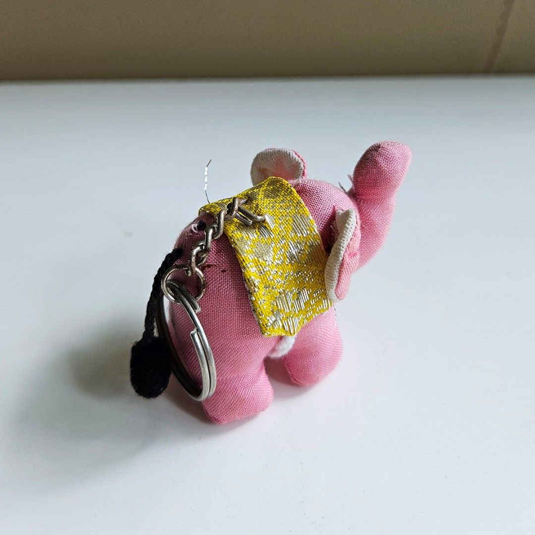 Pink elephant keychain discount