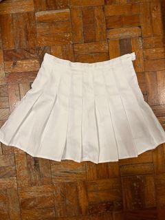 Thrifted White Pleated Tennis Skirt