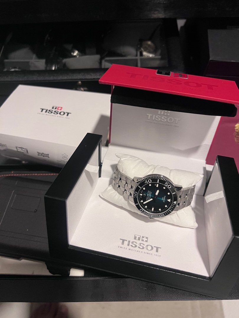 Tissot seastar powermatic 80 (Category: Men's Watches) located in Paranaque City. Submitted by collect0r (Listing ID 1299414279, Image 2). Description: Brand new never used. Never resized. Given as a gift. Paranaque or las pinas meet ups by schedule. I am a busy person. Negotiable at 40k. Brand new price is 50k+.
