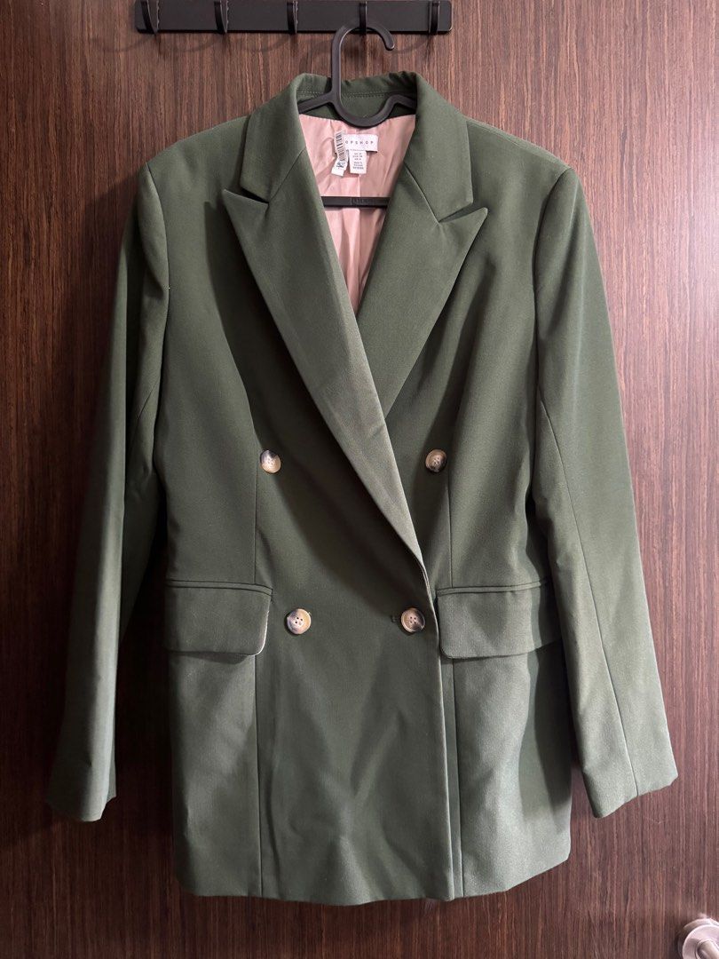 Topshop Green Blazer UK10