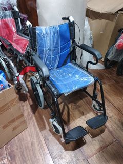 Travel wheel chair blue