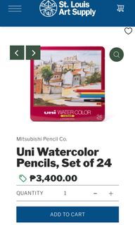 Uni Watercolor Pencils, 24 pcs Made in Japan