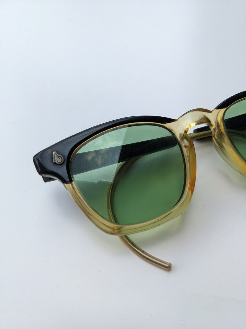 アメリカンオプティカル　セーフティー　山田レン　ホーヤ社 Vintage 1960's American Optical Safety Glasses Gray Smoke
