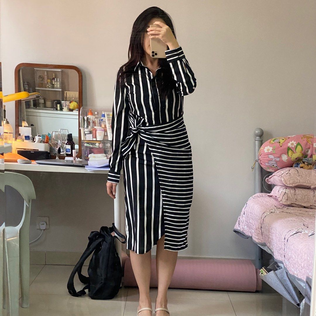 Warehouse stripe dress sale