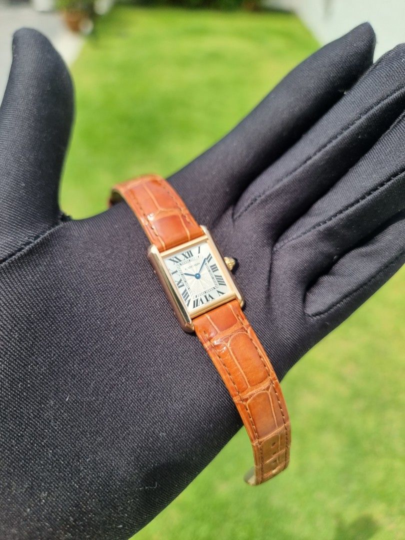 WARRANTY TILL 2030 CARTIER TANK LOUIS SMALL ROSE GOLD PINK WGTA0010 WGTA 0010 WGTA010 WGTA10 HAND WOUND MECHANICAL MOVEMENT ROSEGOLD