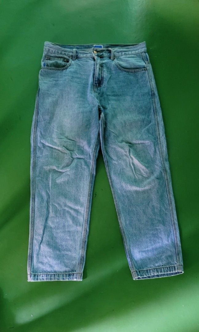 wassup denim pants (Category: Jeans) located in Manila. Submitted by rms.thrift (Listing ID 1299287320, Image 1). Description: xl on tag 35.5 waist 39.5 length 7 hem no issue need wash.