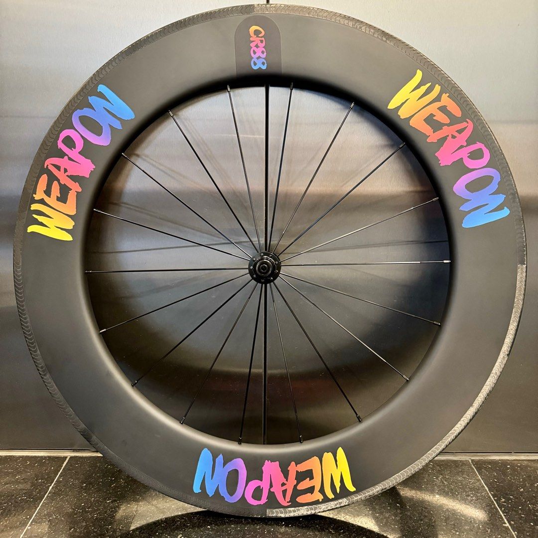 Weapon carbon fiber 88mm fixie wheelset fixie carbon wheelset track carbon wheel CR88 lightweight Durable aero Impressive color design