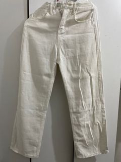 White High Waist Pants