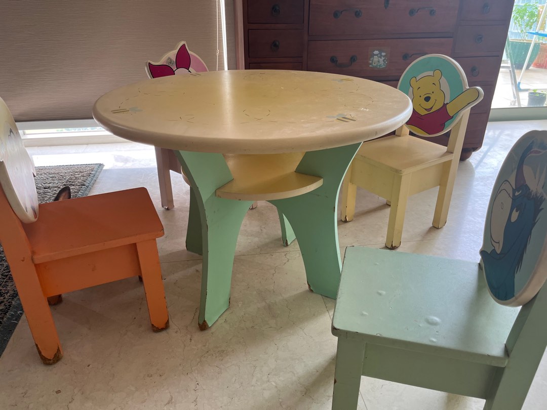 Winnie the pooh table and chairs best sale