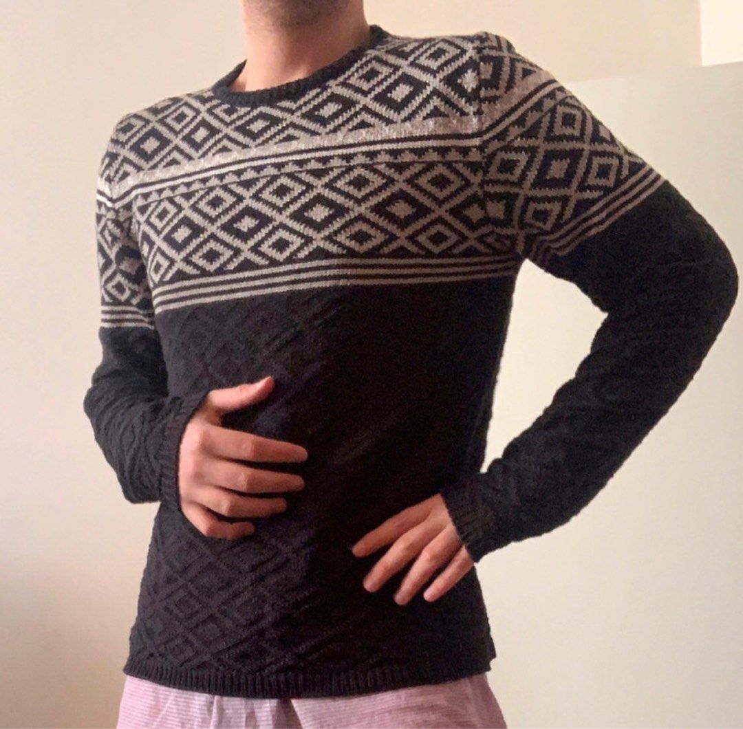Zara fair isle sweater cheap