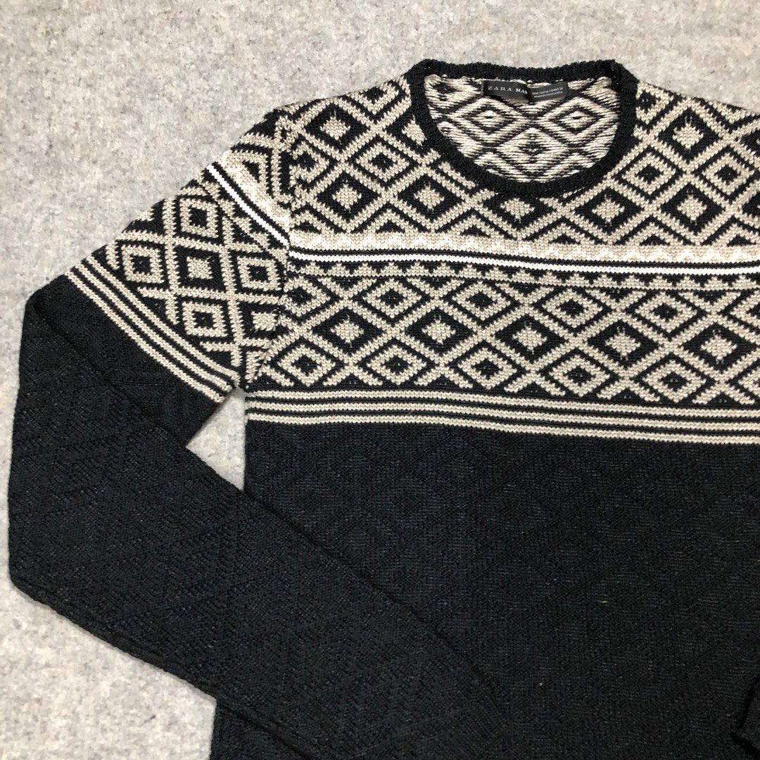 Zara fair isle sweater on sale