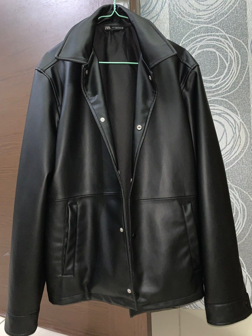 Jaket Kulit Zara Man Basic Jacket Jaket Bomber ZARA MAN