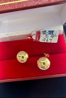 18K Saudi Gold ball earring