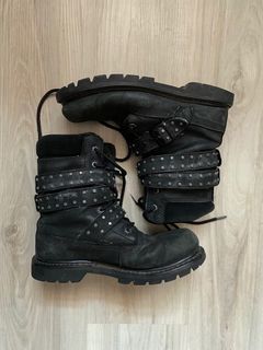 ♱ studded utility boots ♱