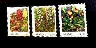 Aaland 1989 - Flora - Orchids 3v. (mint) COMPLETE SERIES