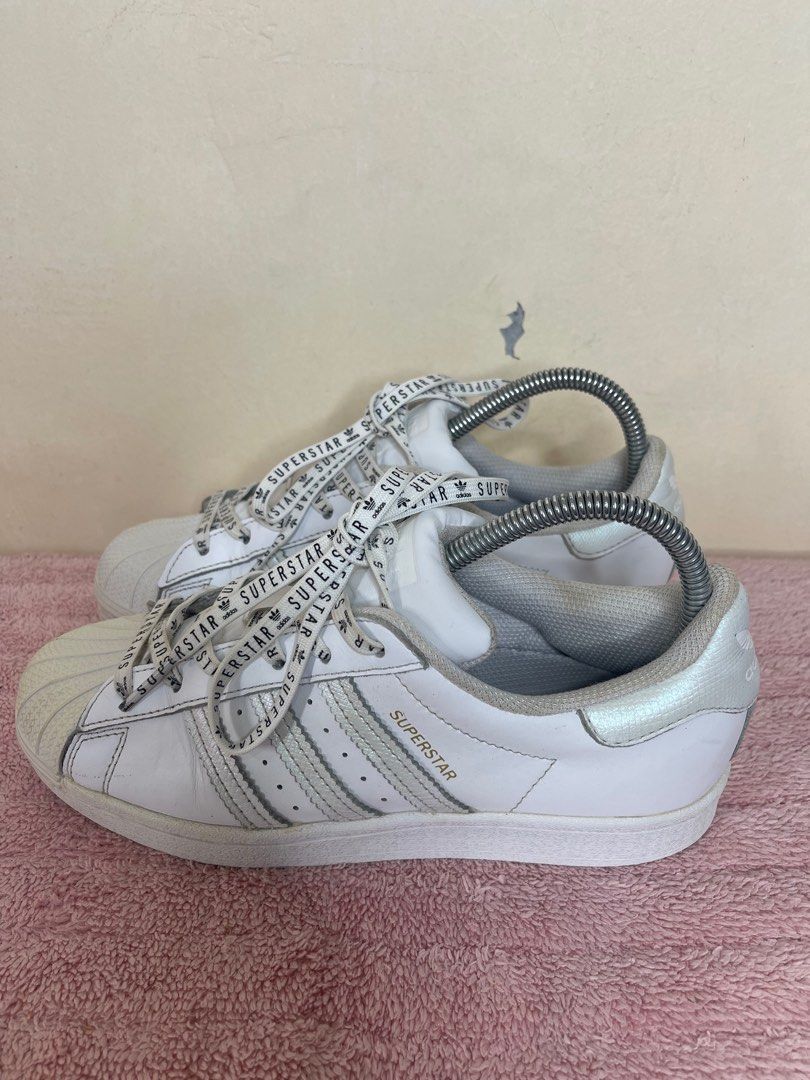 adidas gazelle silver green womens adidas Women's Superstar II Shoes, Size 5.5, White/Black/White main image 1