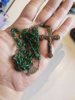 Antique 19th century glass beads rosary