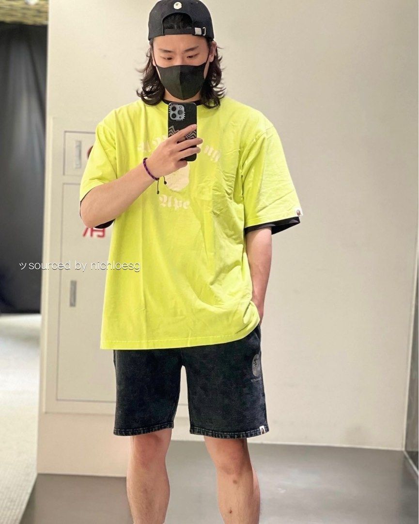 BAPE A BATHING APE OVERDYE SWEAT SHORTS Men s Fashion Bottoms Shorts on Carousell