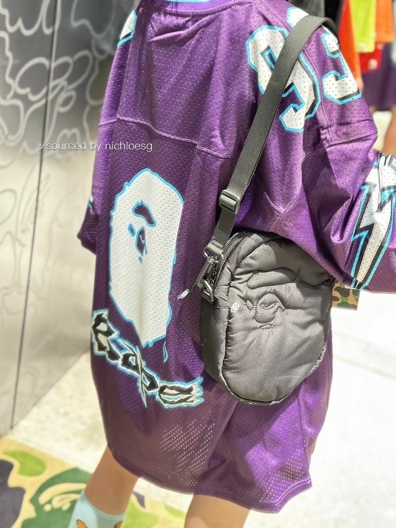 BAPE QUILTING APE HEAD SHOULDER BAG, Men