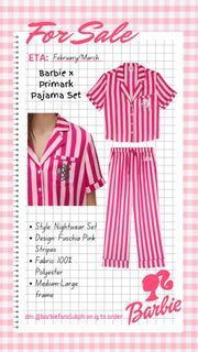 Barbie x Primark UK Fpink Pajama Set