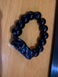Black onyx lucky charm bracelet