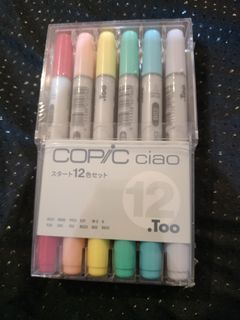 [Brand New] Copic Ciao Markers + Victoria's Journal (Hardcover Leather) Bundle with Free Winsor & Newton  Promarkers