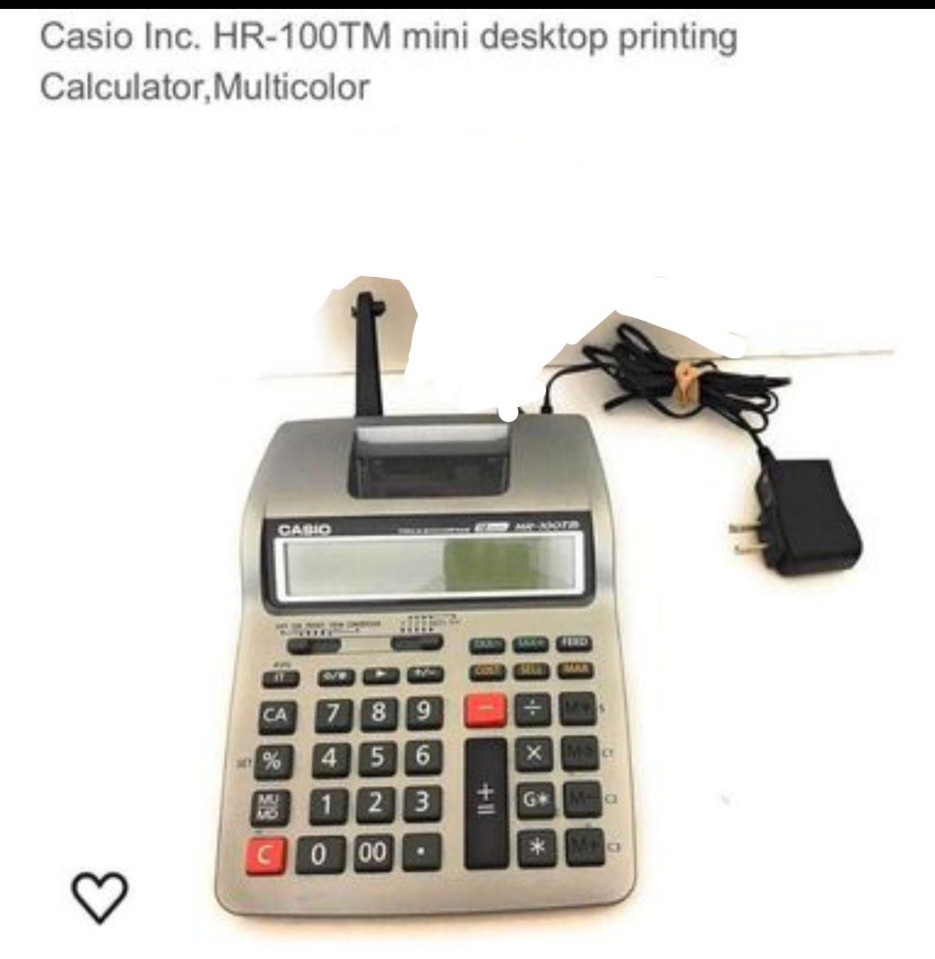Casio Printing Calculator & Scientific Calculator (Category: Office & Business Technology) located in Cebu City. Submitted by miatchy33y05259 (Listing ID 1299589253, Image 2). Description: very good condition.. all keys are functioning.. ko issues.. never been repair.. Lady owned...