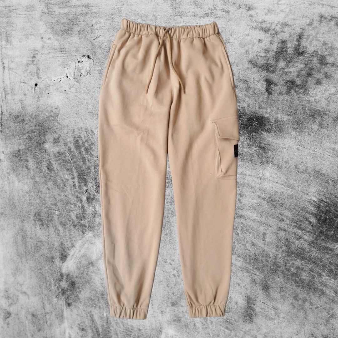 Celana Jogger Pants Stone Island Cargo Cream