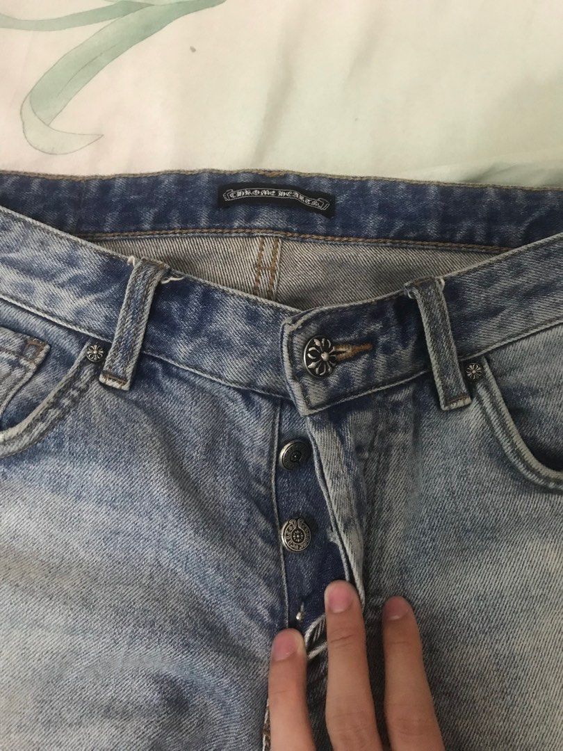 Chrome Hearts X Matty Boy Exclusive (Category: Jeans) located in Subic. Submitted by jjjldcxz63056 (Listing ID 1299487103, Image 3). Description: Chrome Hearts X Matty Boy Exclusive Dimes W:32-34 | L: 41 Leg Opening: 40 Good condition Solid pamorma Mop: Gcash J&T / LBC.
