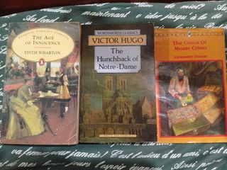 Classics Book Bundle (The Age of Innocence, Abridged The Count of Monte Cristo, and The Hunchback of Notre Dame)