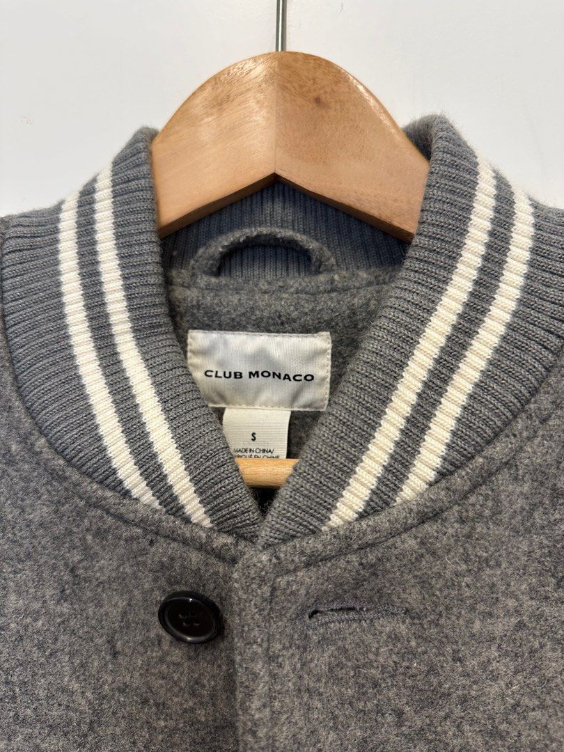 Club Monaco varsity jacket bomber